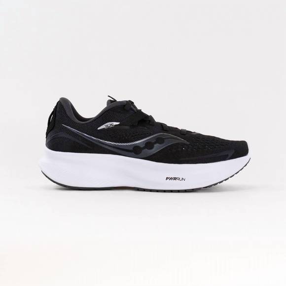 NEW SAUCONY women's ride 15 in black /white - Picture 2 of 6